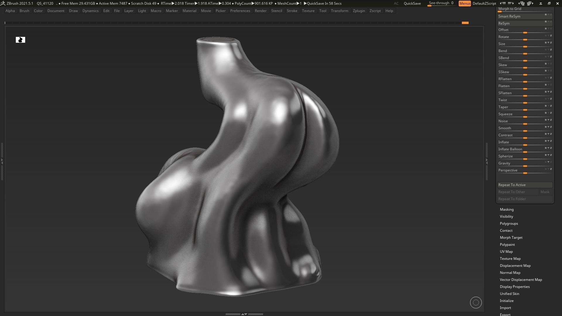 Modern Abstract Decorative sculpture 3d print model 38 3D print model_6