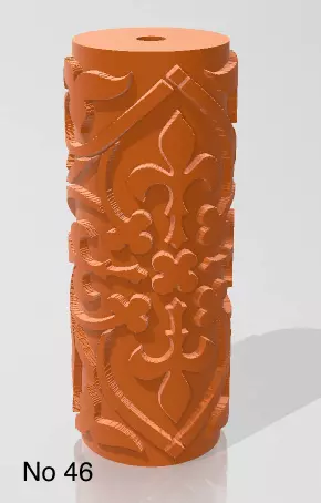 Repating clay tile cookie polimer clay pattern roll 3D print model_0