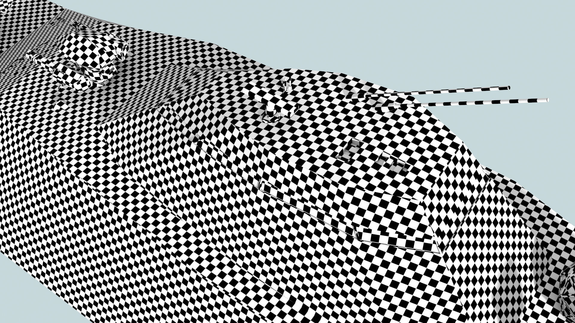 Futuristic Military Stealth Ship Low-poly 3D model_20