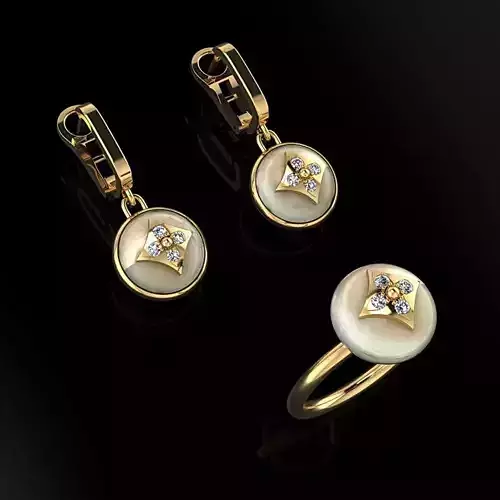 Louis Vuitton Ring and Earrings