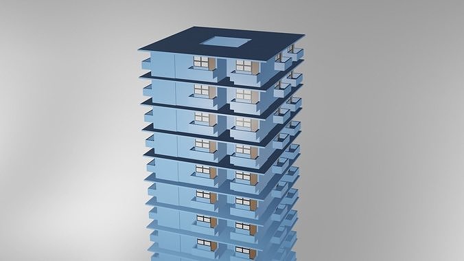 Low polly apartment Low-poly 3D model