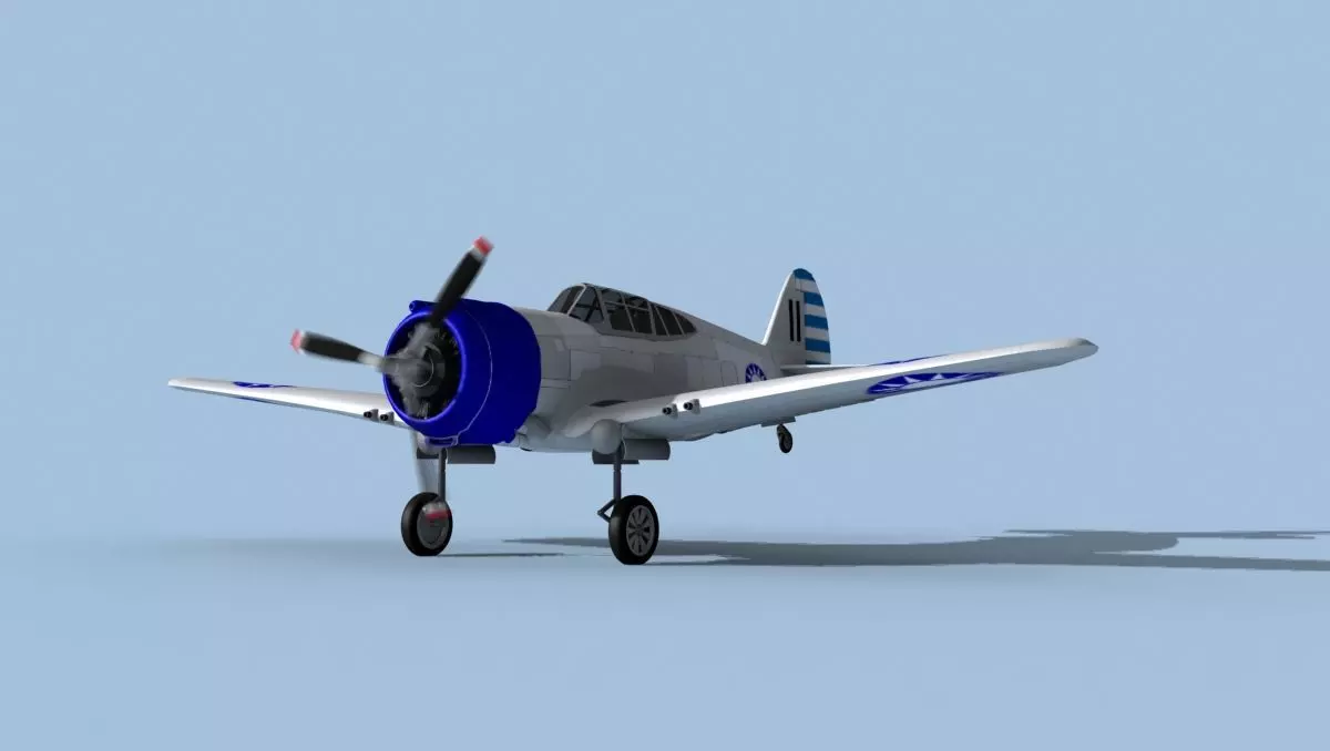 Curtiss H-75C Mohawk V13 China 3D model_0