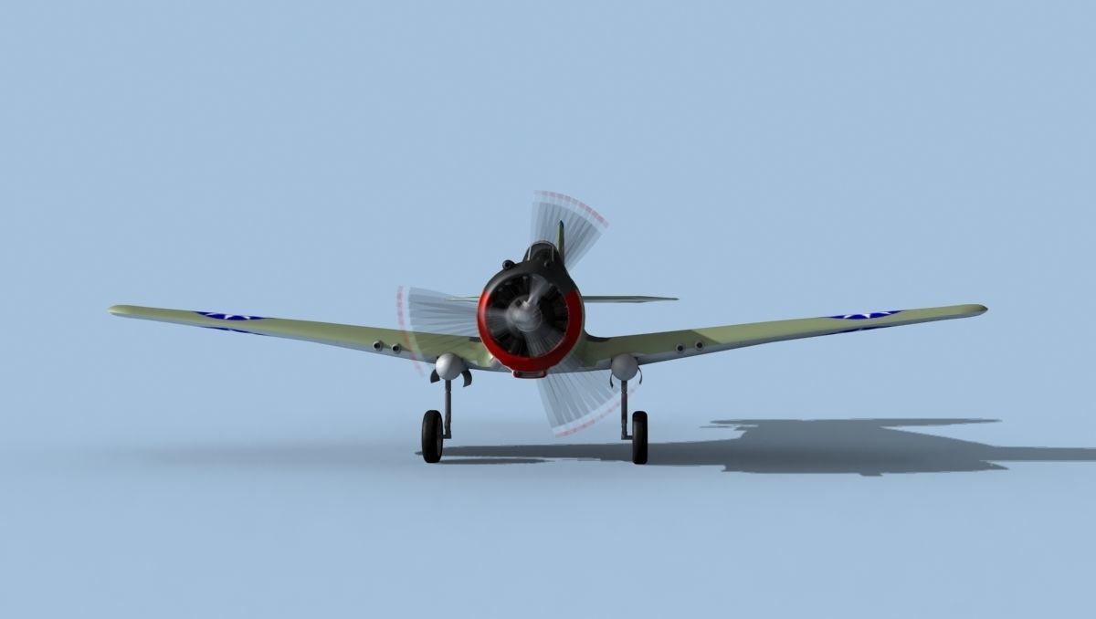 Curtiss H-75C Mohawk V14 China 3D model_2