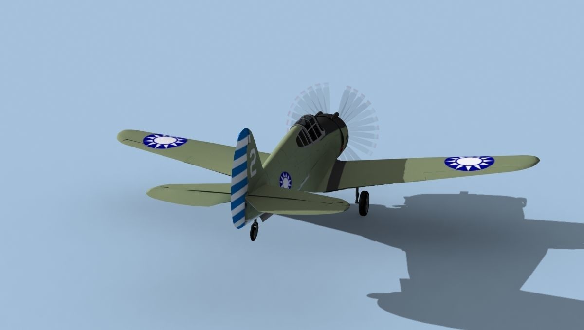 Curtiss H-75C Mohawk V14 China 3D model_6