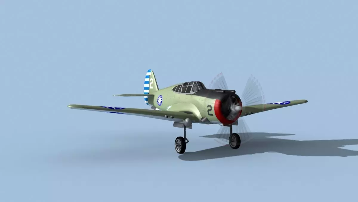 Curtiss H-75C Mohawk V14 China 3D model_0