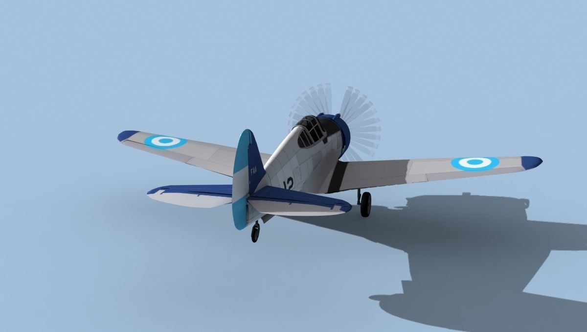 Curtiss H-75C Mohawk V15 Argentina 3D model_6