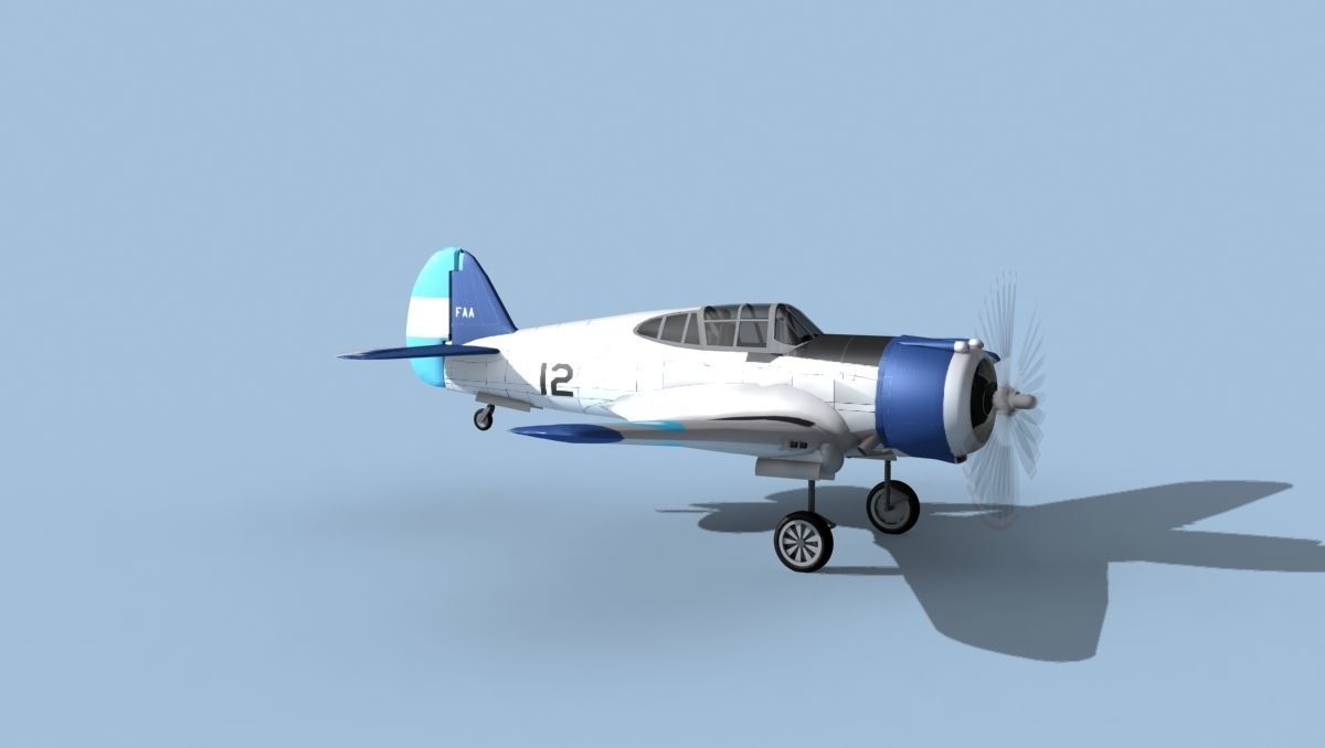 Curtiss H-75C Mohawk V15 Argentina 3D model_3