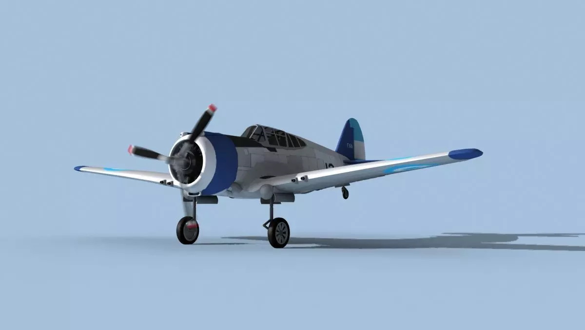 Curtiss H-75C Mohawk V15 Argentina 3D model_0