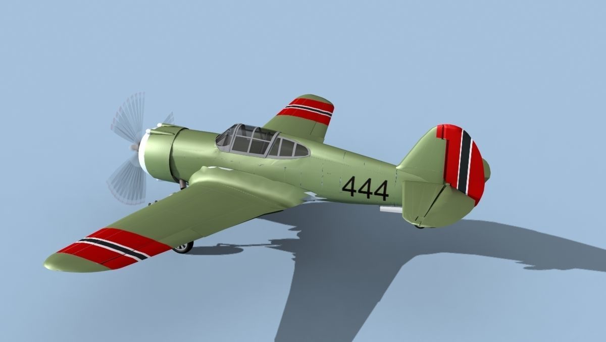 Curtiss H-75C Mohawk V16 Norway 3D model_8