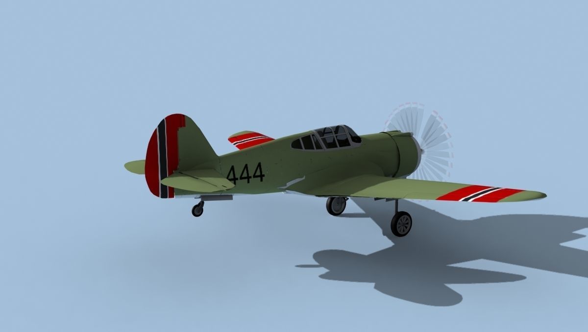 Curtiss H-75C Mohawk V16 Norway 3D model_5