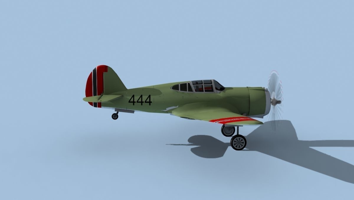 Curtiss H-75C Mohawk V16 Norway 3D model_4
