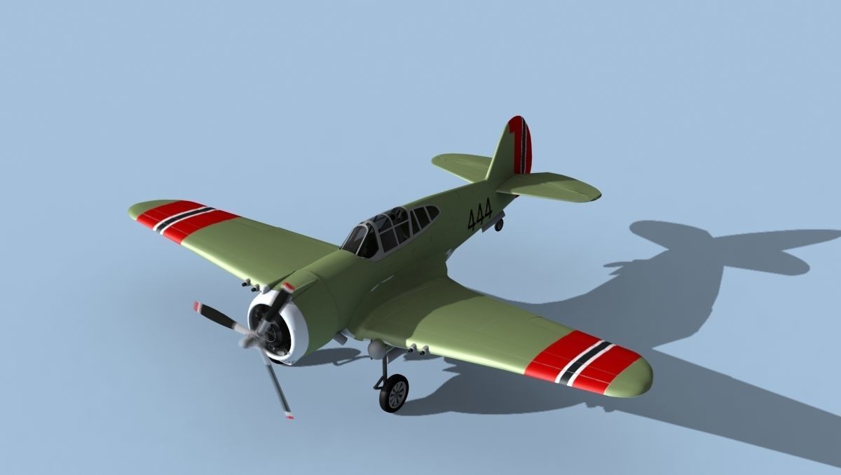 Curtiss H-75C Mohawk V16 Norway 3D model_10