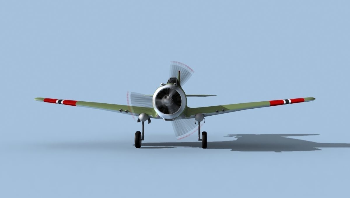 Curtiss H-75C Mohawk V16 Norway 3D model_1