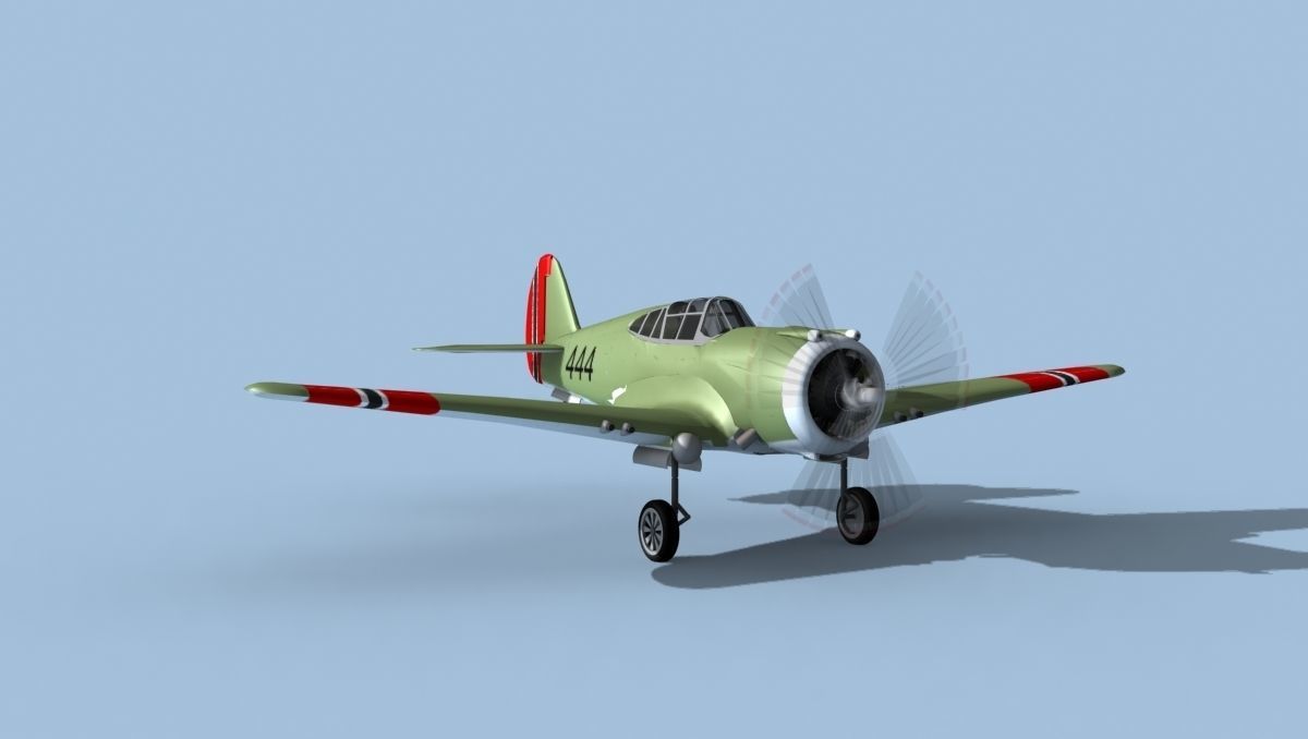 Curtiss H-75C Mohawk V16 Norway 3D model_2