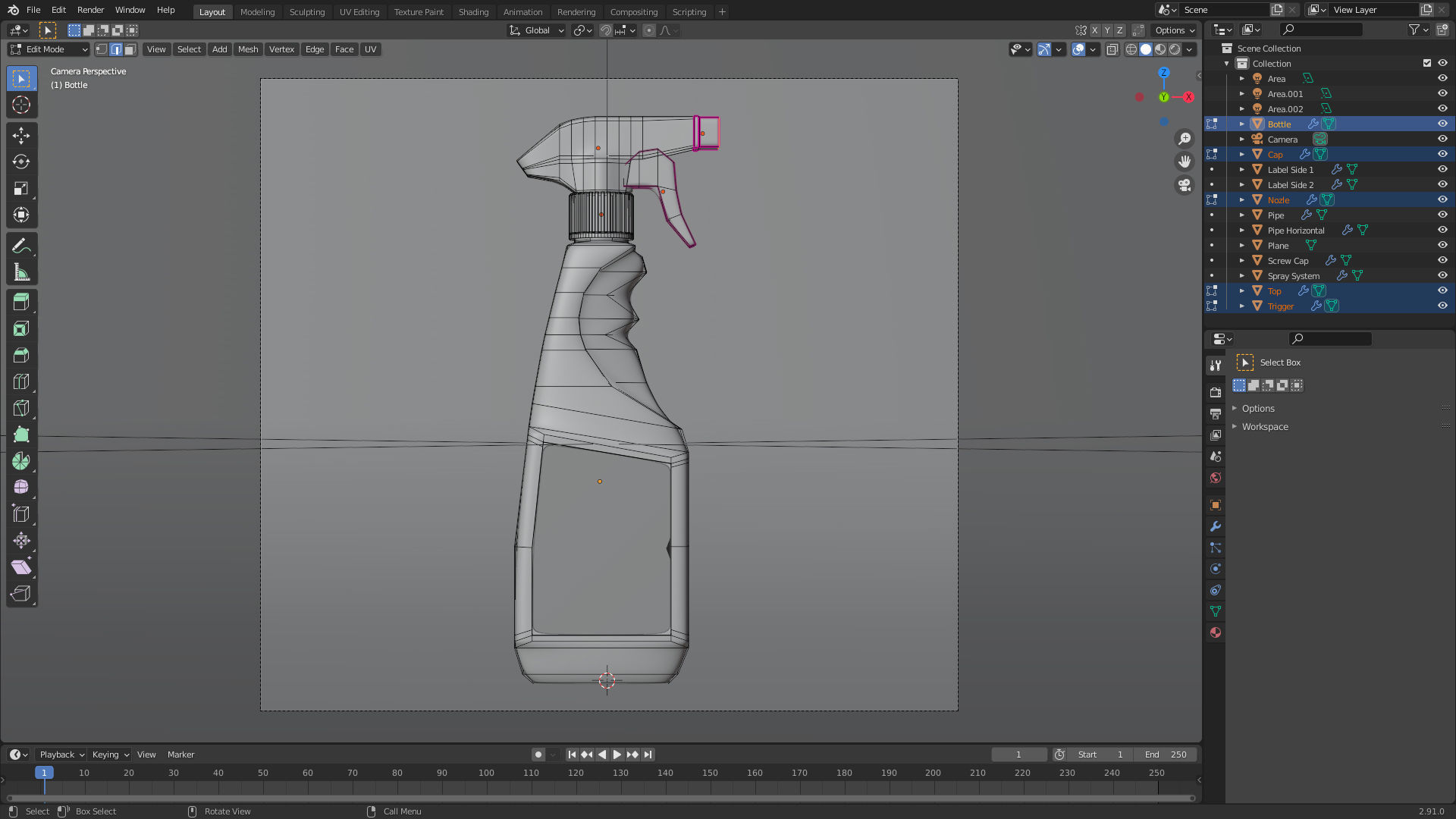 Plastic Spray Bottle - Hand Sanitizer 3D model_8