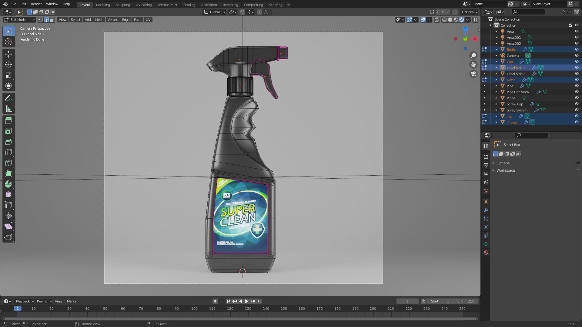 Plastic Spray Bottle - Hand Sanitizer 3D model_9