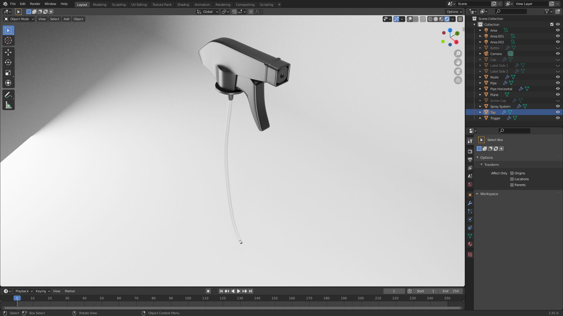 Plastic Spray Bottle - Hand Sanitizer 3D model_10