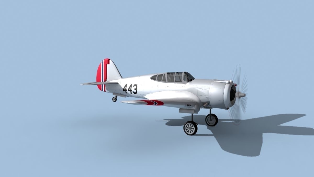 Curtiss H-75C Mohawk V17 Norway 3D model_3