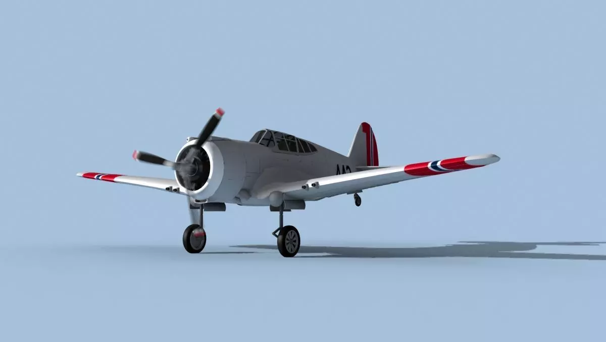 Curtiss H-75C Mohawk V17 Norway 3D model_0
