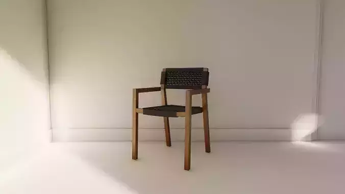 Woven outdoor arm chair