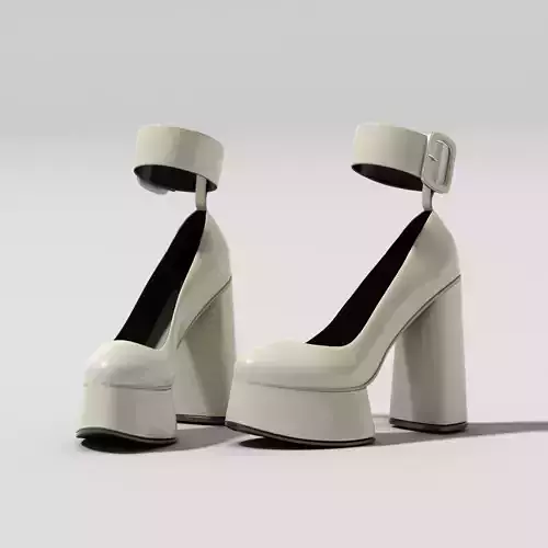 High Heel Female Platform Shoes 3D model