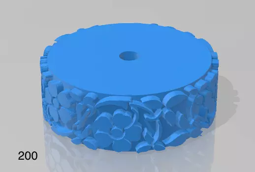 Repating clay tile cookie polimer clay pattern roll 3D print model_0