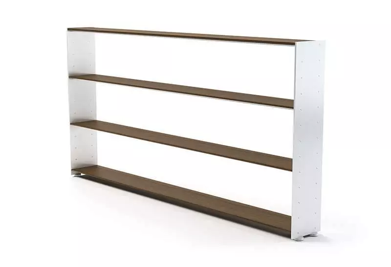 White Modern Shelf Unit 3D model_0