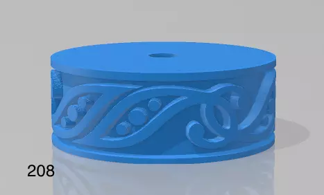 Repating clay tile cookie polimer clay pattern roll 3D print model_0