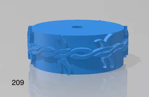 Repating clay tile cookie polimer clay pattern roll 3D print model_0