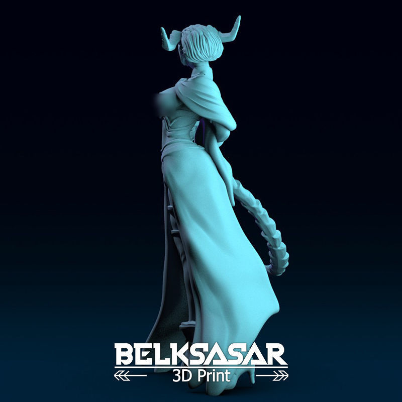 Tiefling Fighter Duelist Normal and Topless 3D print model_19