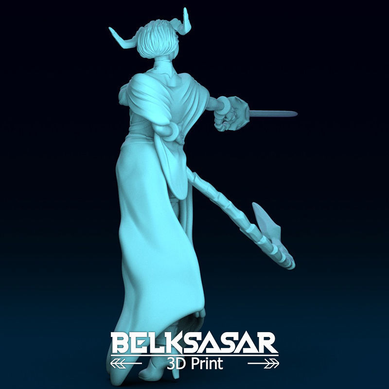 Tiefling Fighter Duelist Normal and Topless 3D print model_26