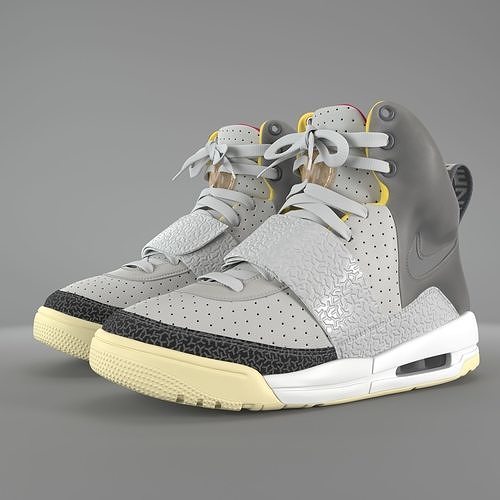 Nike Air Yeezy 1 Zen Grey pbr  Low-poly 3D model