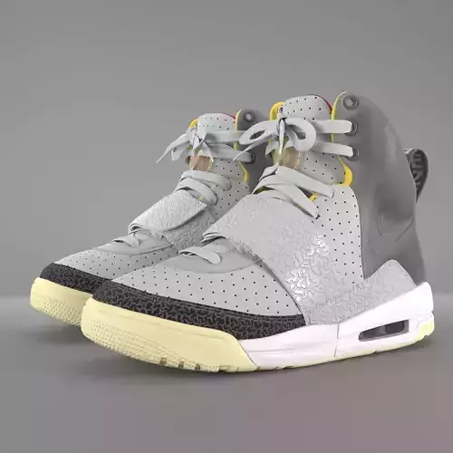 Nike Air Yeezy 1 Zen Grey pbr  Low-poly 3D model