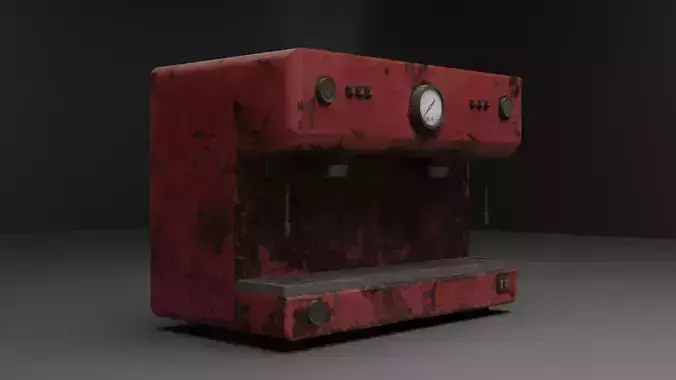 Low Poly Coffee Machine Low-poly 3D model