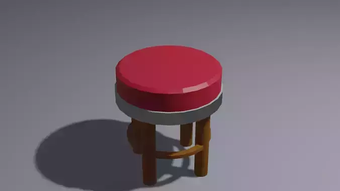 Round Cushioned Stool