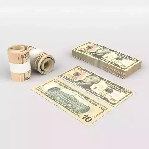 10 US Dollars  3D model