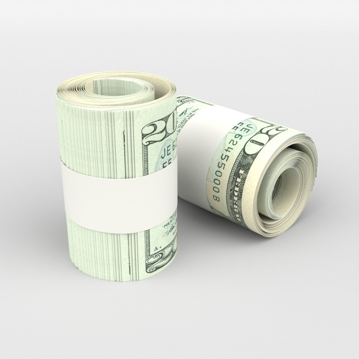 20 US Dollars 3D model_3