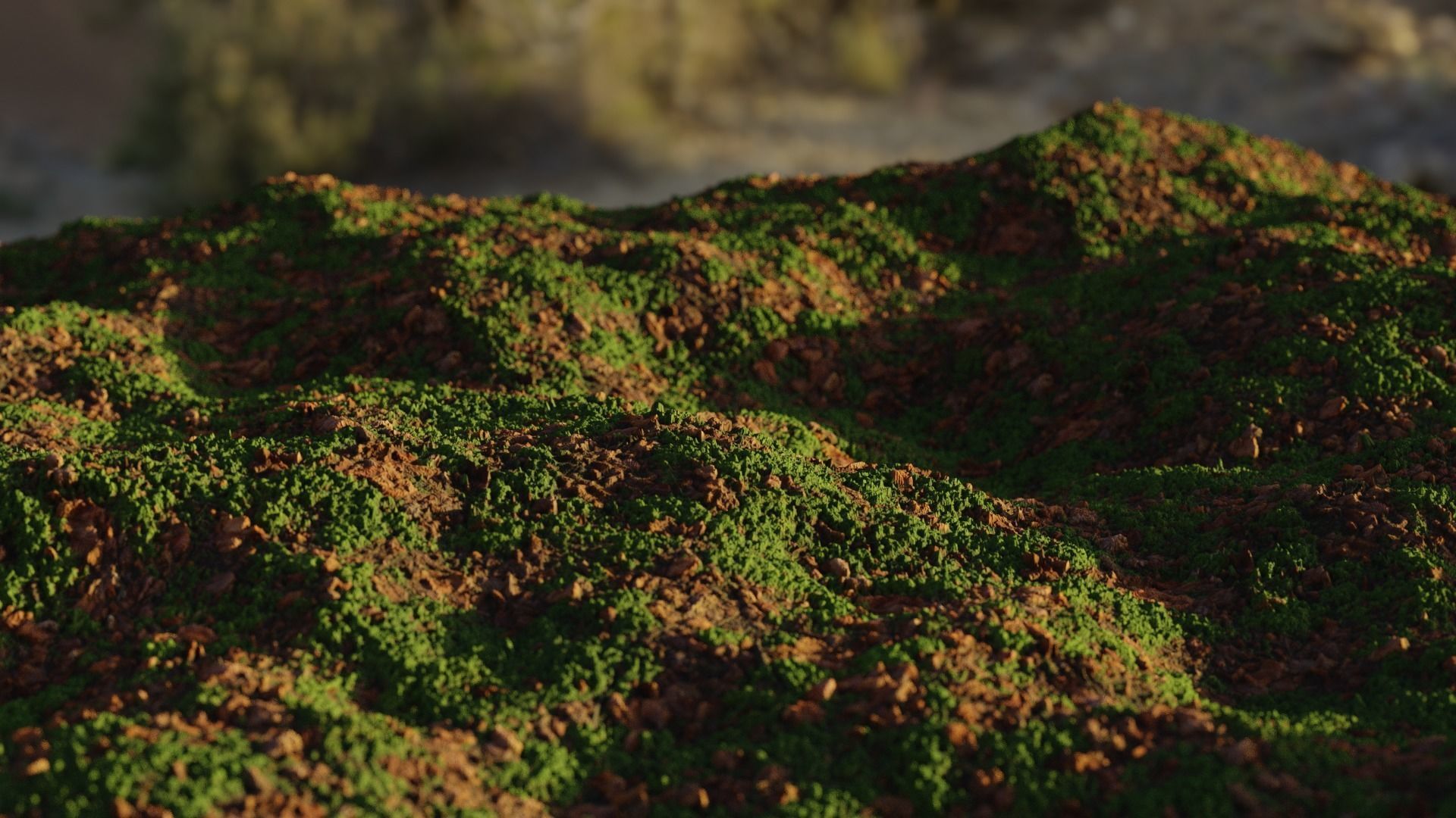 Realistic Mossy ground Free 3D model_1