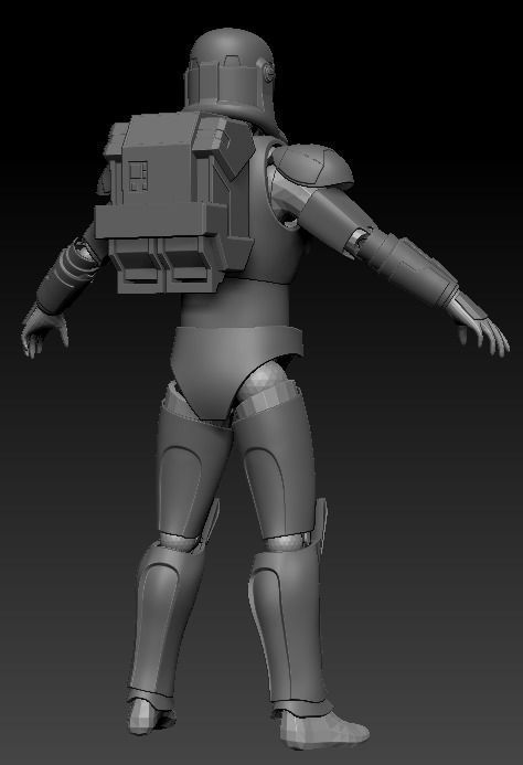 Clone Force 99 Hunter Full Size Armor 3D print model_1