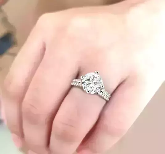 Ring model jewelry Diamond  Solitaire ring  model 3D print model