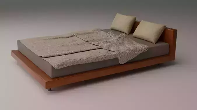 Simple Bed 3D model
