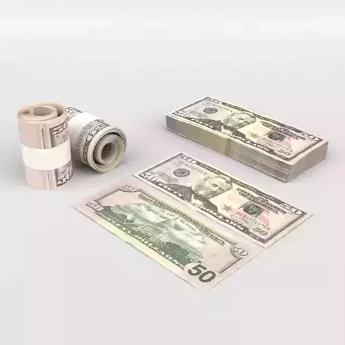 50 US Dollars 3D model