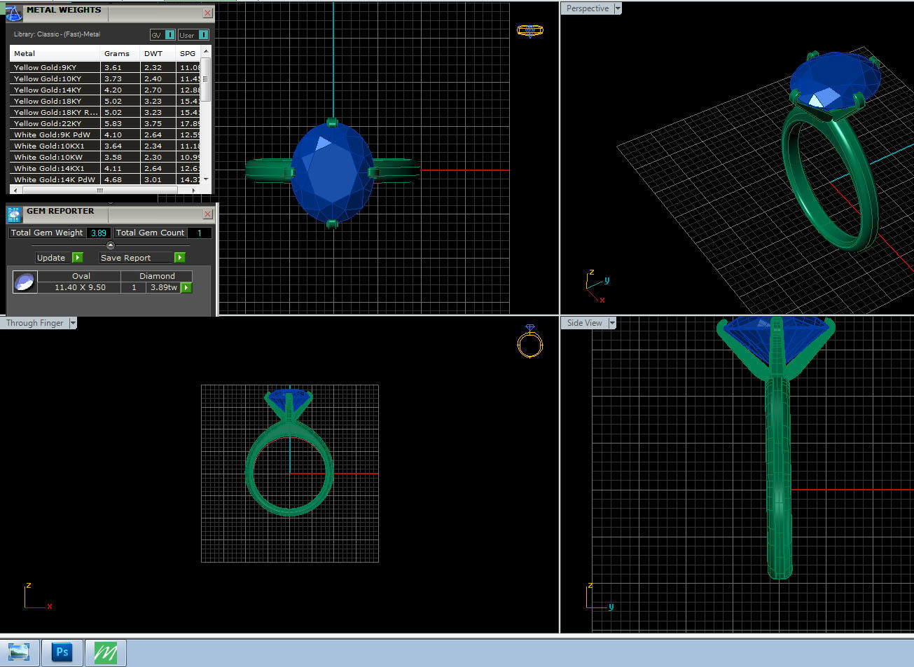 Ring model jewelry Diamond Solitaire ring model 3D print model 3D print model_7