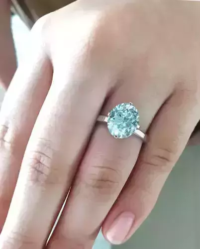 Ring model jewelry Diamond Solitaire ring model 3D print model 