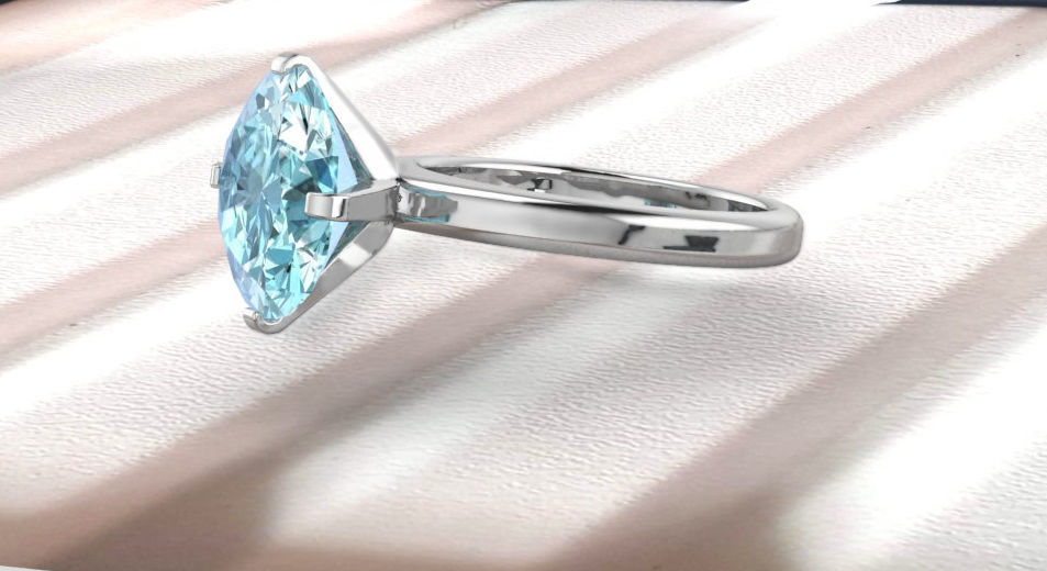 Ring model jewelry Diamond Solitaire ring model 3D print model 3D print model_3