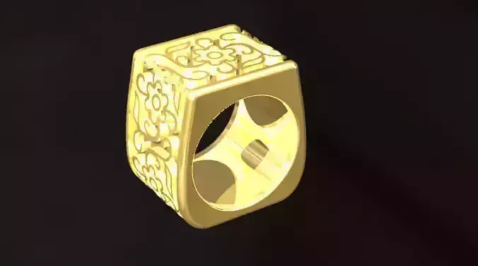 Floral ring with flowers