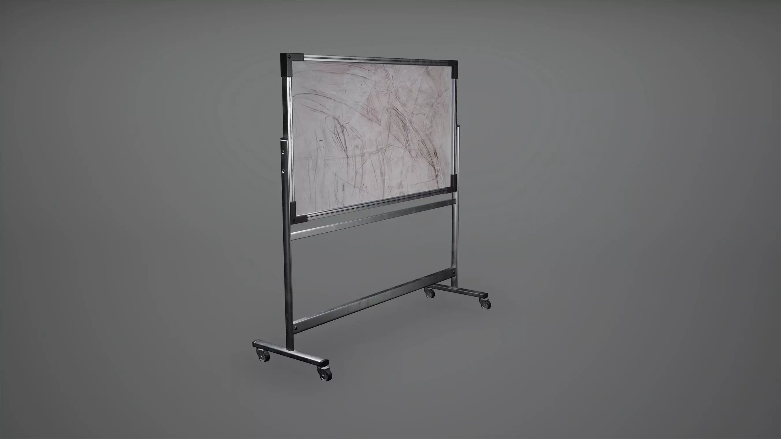 White Board Standing Low Poly Game Ready Low-poly 3D model_0