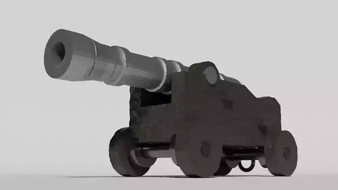 Ship cannon 3D model