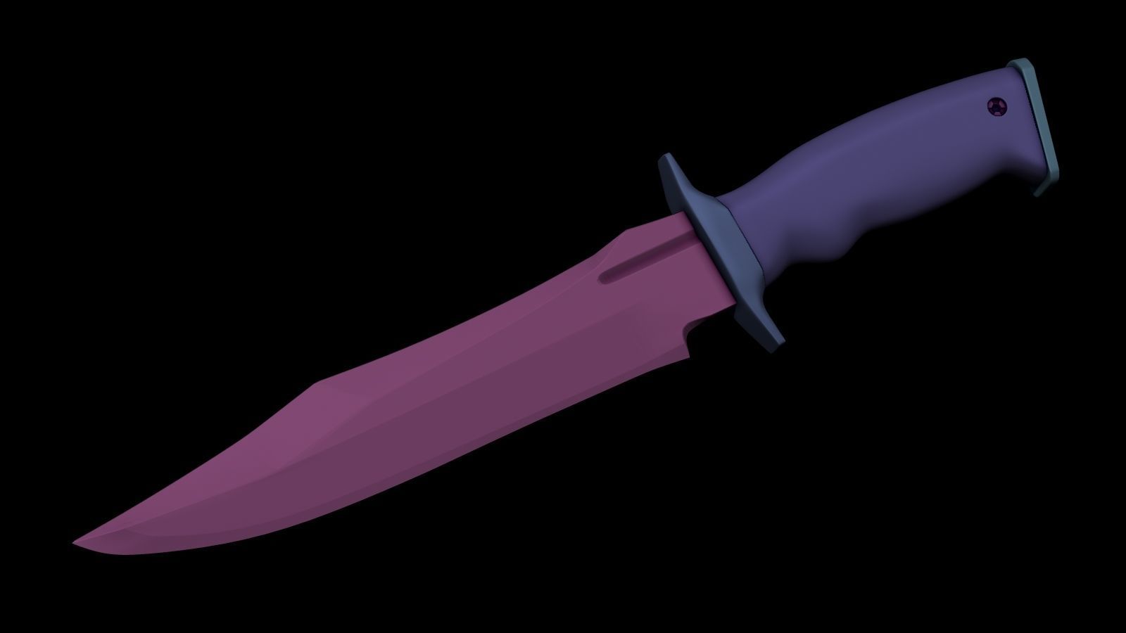 Combat Knife Free 3D model_1