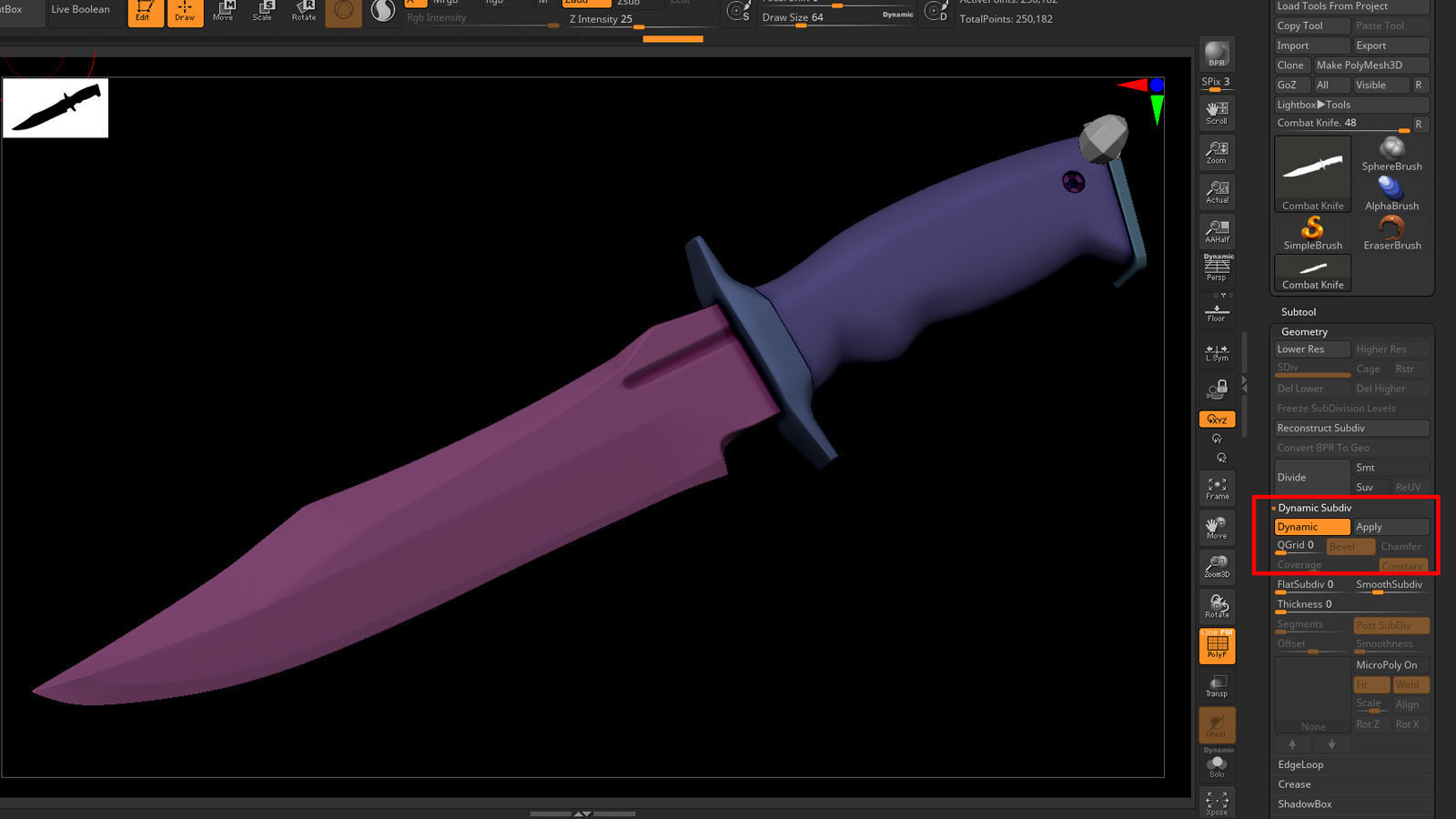Combat Knife Free 3D model_2